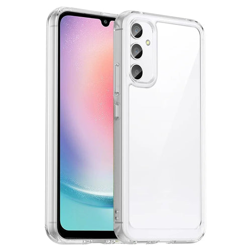 For Samsung Galaxy A25 5G (Global) (161.0 x 76.5 x 8.3mm) Clear Phone Case Fingerprint-free Phone Cover (Big Rear Lens Hole) - 1