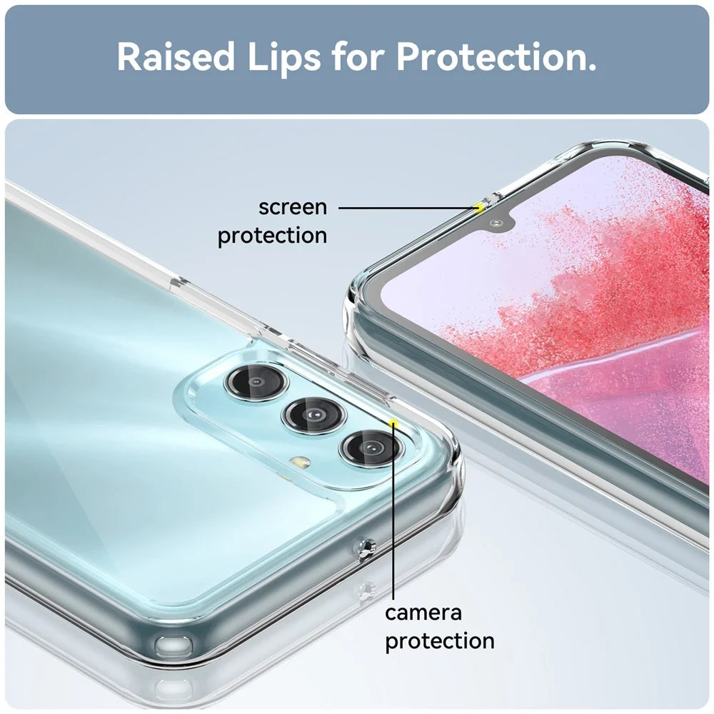 For Samsung Galaxy A25 5G (Global) (161.0 x 76.5 x 8.3mm) Clear Phone Case Fingerprint-free Phone Cover (Big Rear Lens Hole) - 6