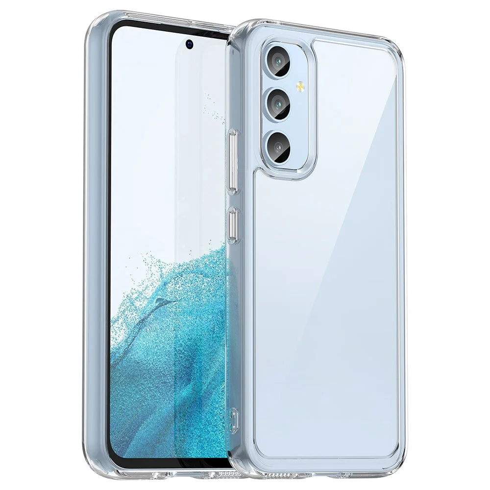 For Samsung Galaxy A54 5G Transparent Phone Case TPU+Acrylic Cover (Big Rear Lens Hole) - 1