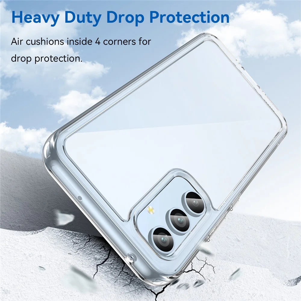 For Samsung Galaxy A54 5G Transparent Phone Case TPU+Acrylic Cover (Big Rear Lens Hole) - 3