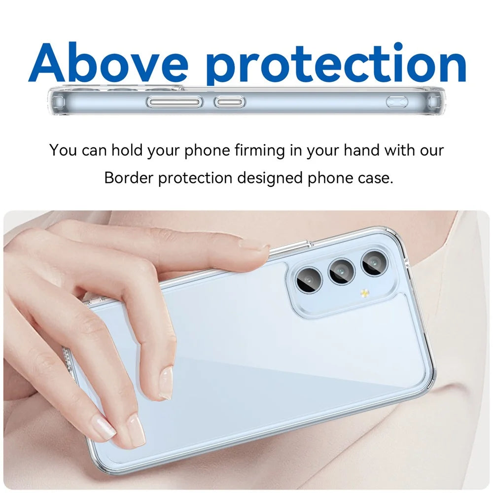 For Samsung Galaxy A54 5G Transparent Phone Case TPU+Acrylic Cover (Big Rear Lens Hole) - 4