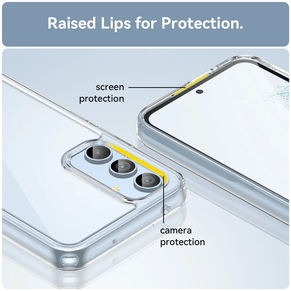 For Samsung Galaxy A54 5G Transparent Phone Case TPU+Acrylic Cover (Big Rear Lens Hole) - 6