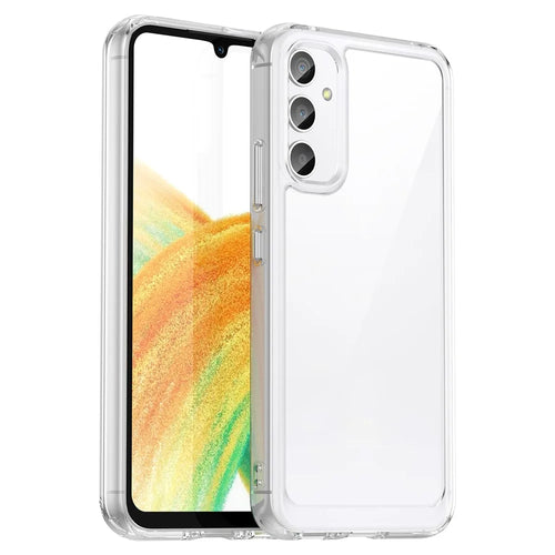 For Samsung Galaxy A34 5G Clear Case Drop-proof Four Corner Phone Cover (Big Rear Lens Hole) - 1