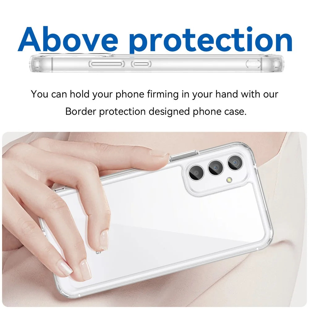 For Samsung Galaxy A34 5G Clear Case Drop-proof Four Corner Phone Cover (Big Rear Lens Hole) - 4