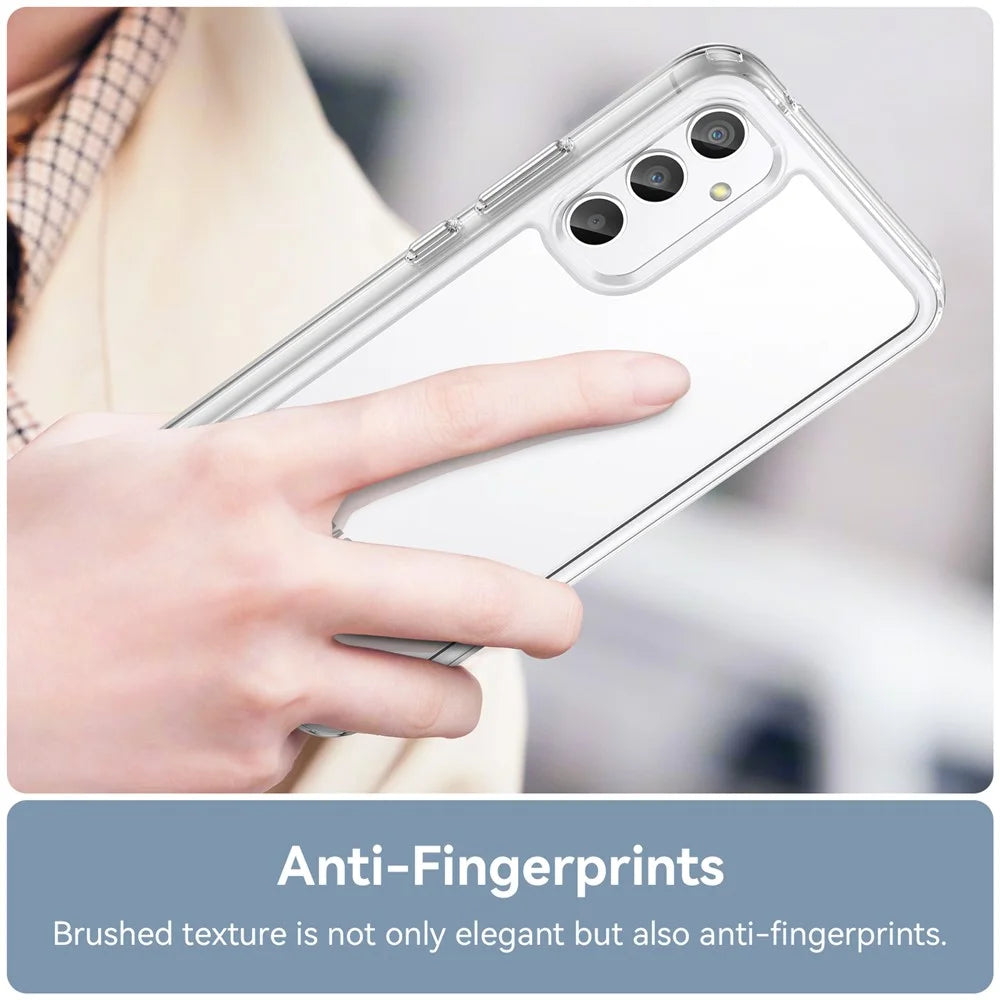For Samsung Galaxy A34 5G Clear Case Drop-proof Four Corner Phone Cover (Big Rear Lens Hole) - 5