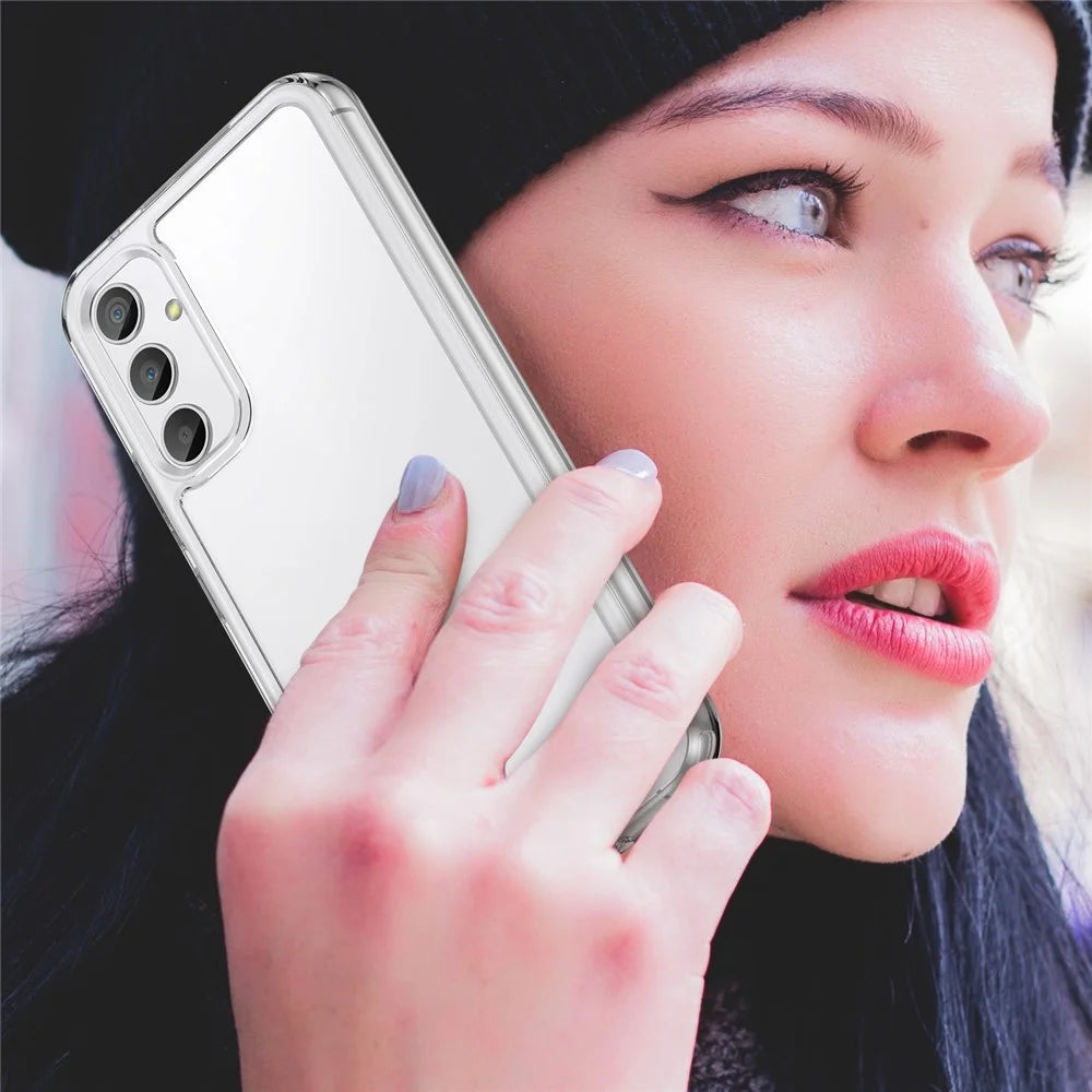 For Samsung Galaxy A34 5G Clear Case Drop-proof Four Corner Phone Cover (Big Rear Lens Hole) - 7