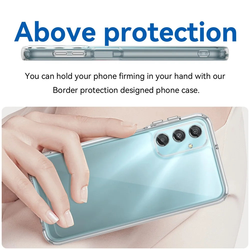 For Samsung Galaxy A24 4G (162.1 x 77.6 x 8.3mm) Clear Phone Case TPU+Acrylic Smartphone Cover (Big Rear Lens Hole) - 4