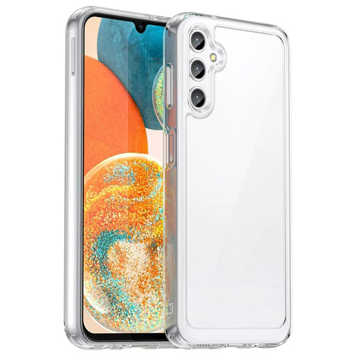 For Samsung Galaxy A14 5G / A14 4G Clear Case TPU+Acrylic Mobile Phone Cover (Big Rear Lens Hole) - 1