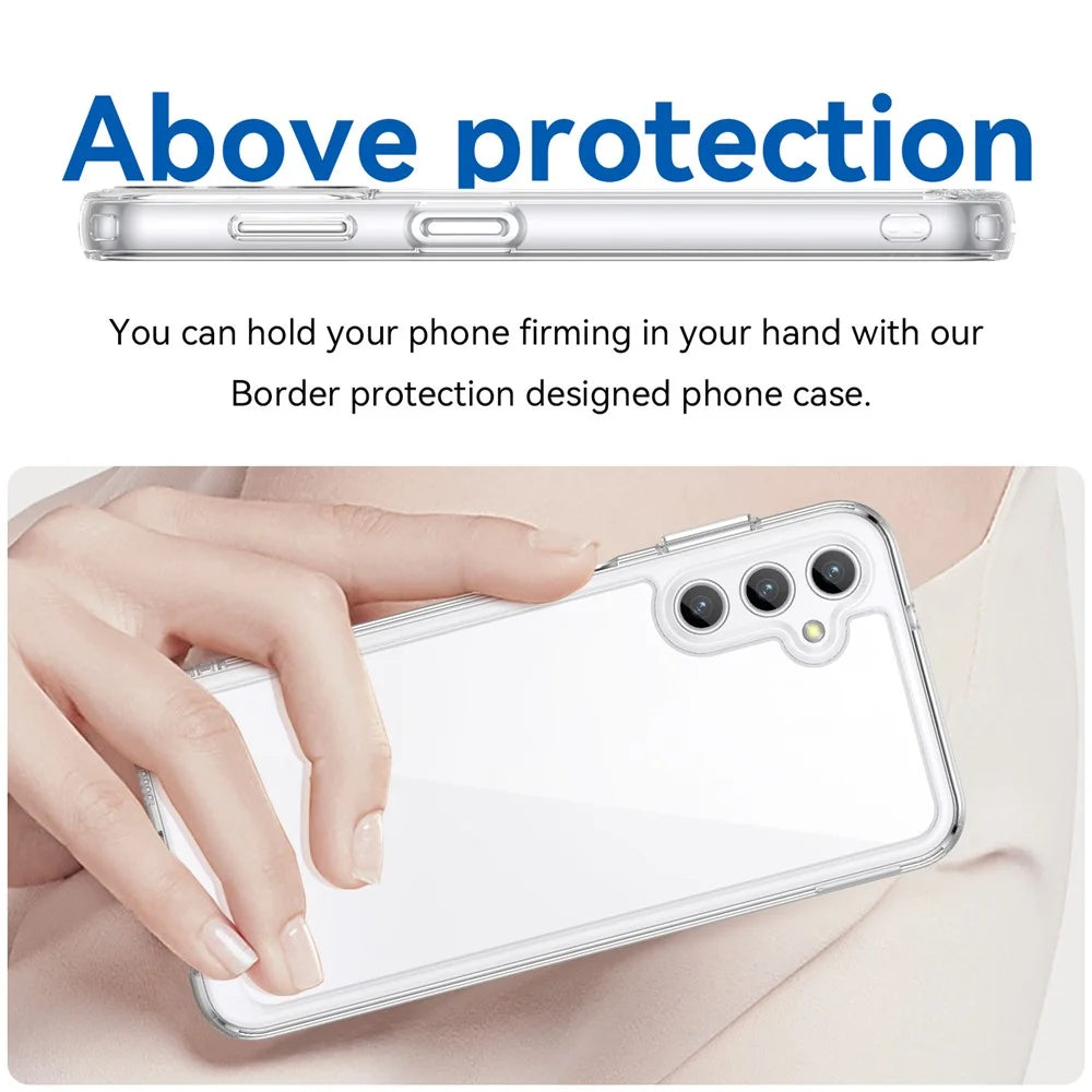 For Samsung Galaxy A14 5G / A14 4G Clear Case TPU+Acrylic Mobile Phone Cover (Big Rear Lens Hole) - 4