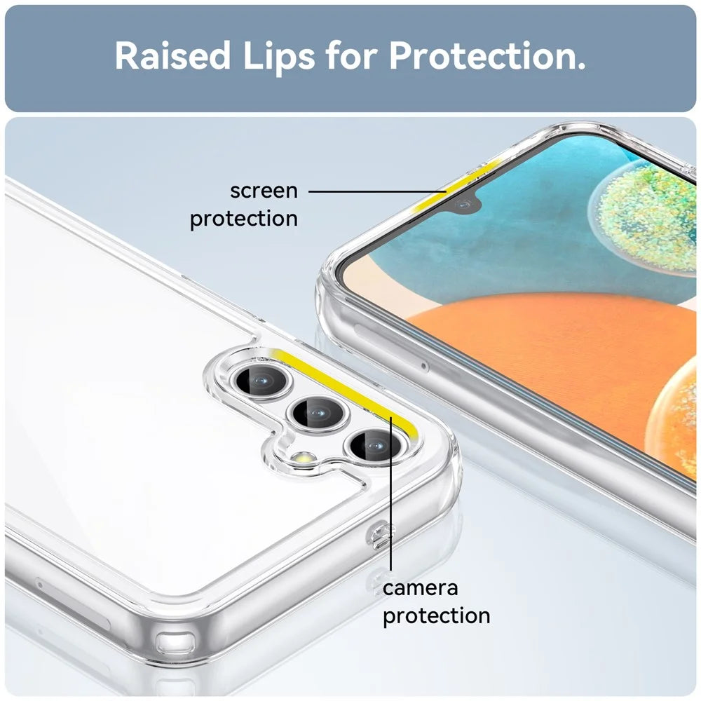 For Samsung Galaxy A14 5G / A14 4G Clear Case TPU+Acrylic Mobile Phone Cover (Big Rear Lens Hole) - 6