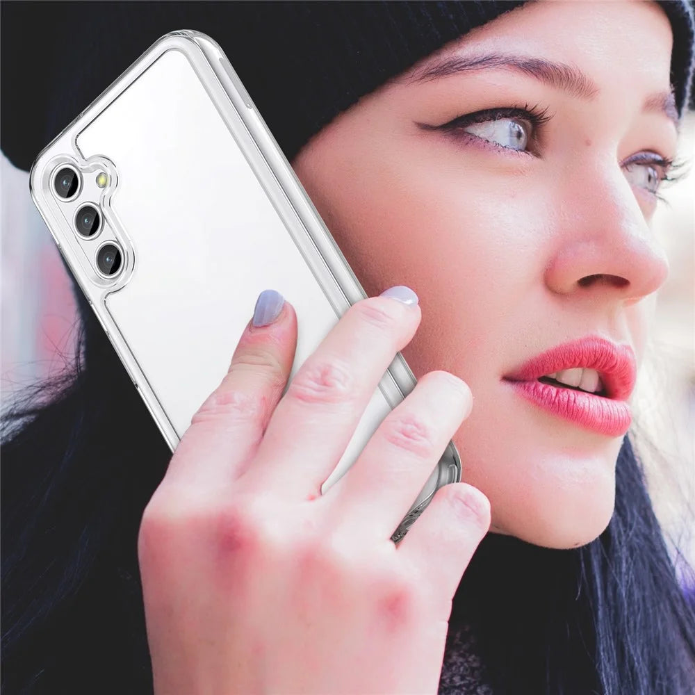 For Samsung Galaxy A14 5G / A14 4G Clear Case TPU+Acrylic Mobile Phone Cover (Big Rear Lens Hole) - 7