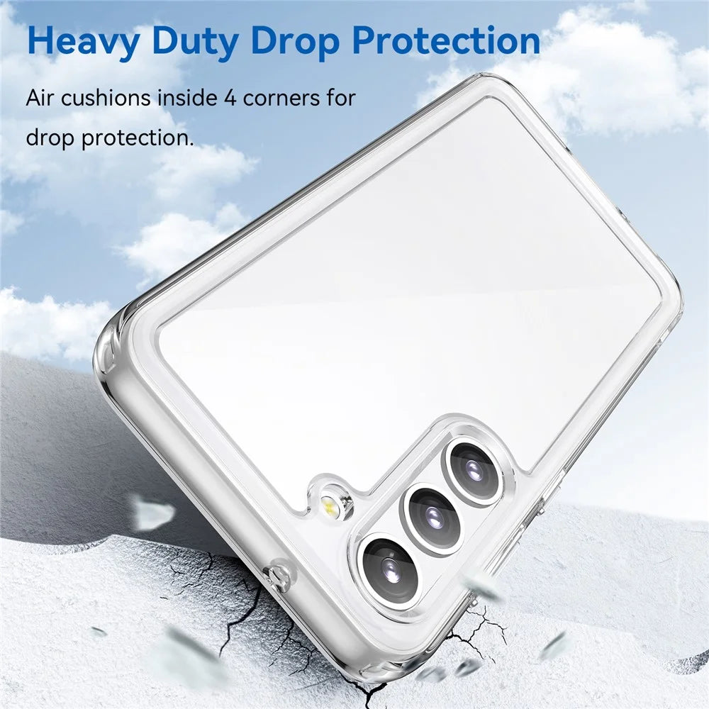 For Samsung Galaxy S23 Case Anti-drop Phone Cover with Electroplating Buttons (Big Rear Lens Hole) - 3