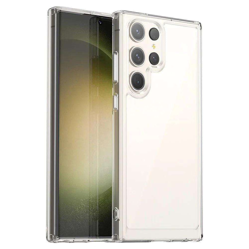 For Samsung Galaxy S23 Ultra Phone Case High Transparency TPU+Acrylic Cover (Big Rear Lens Hole) - 1
