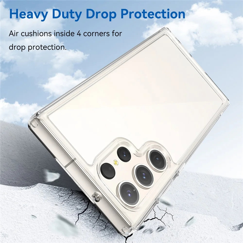 For Samsung Galaxy S23 Ultra Phone Case High Transparency TPU+Acrylic Cover (Big Rear Lens Hole) - 3