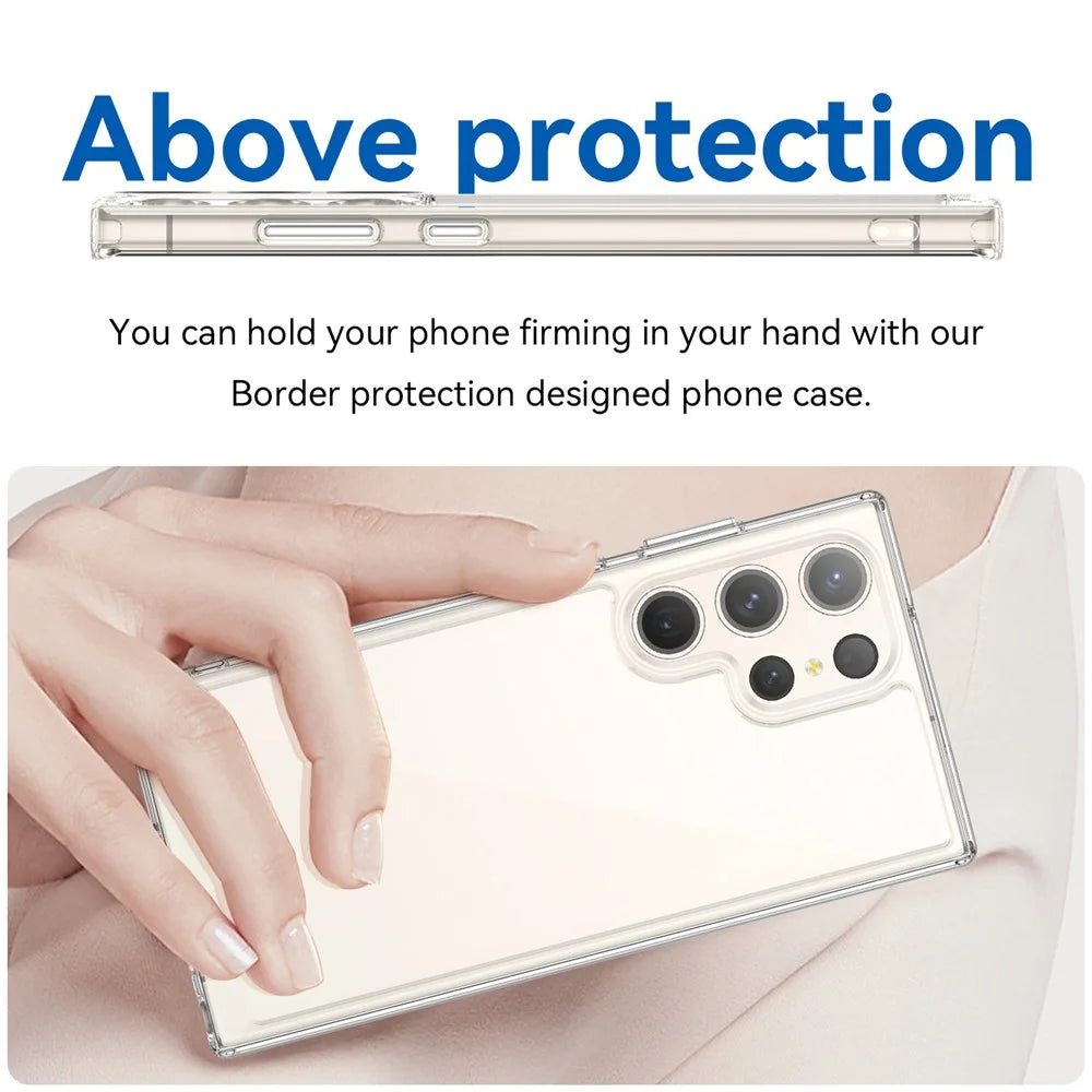For Samsung Galaxy S23 Ultra Phone Case High Transparency TPU+Acrylic Cover (Big Rear Lens Hole) - 4
