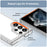 For Samsung Galaxy S22 Ultra 5G Clear Phone Case with Electroplating Buttons (Big Rear Lens Hole) - 6