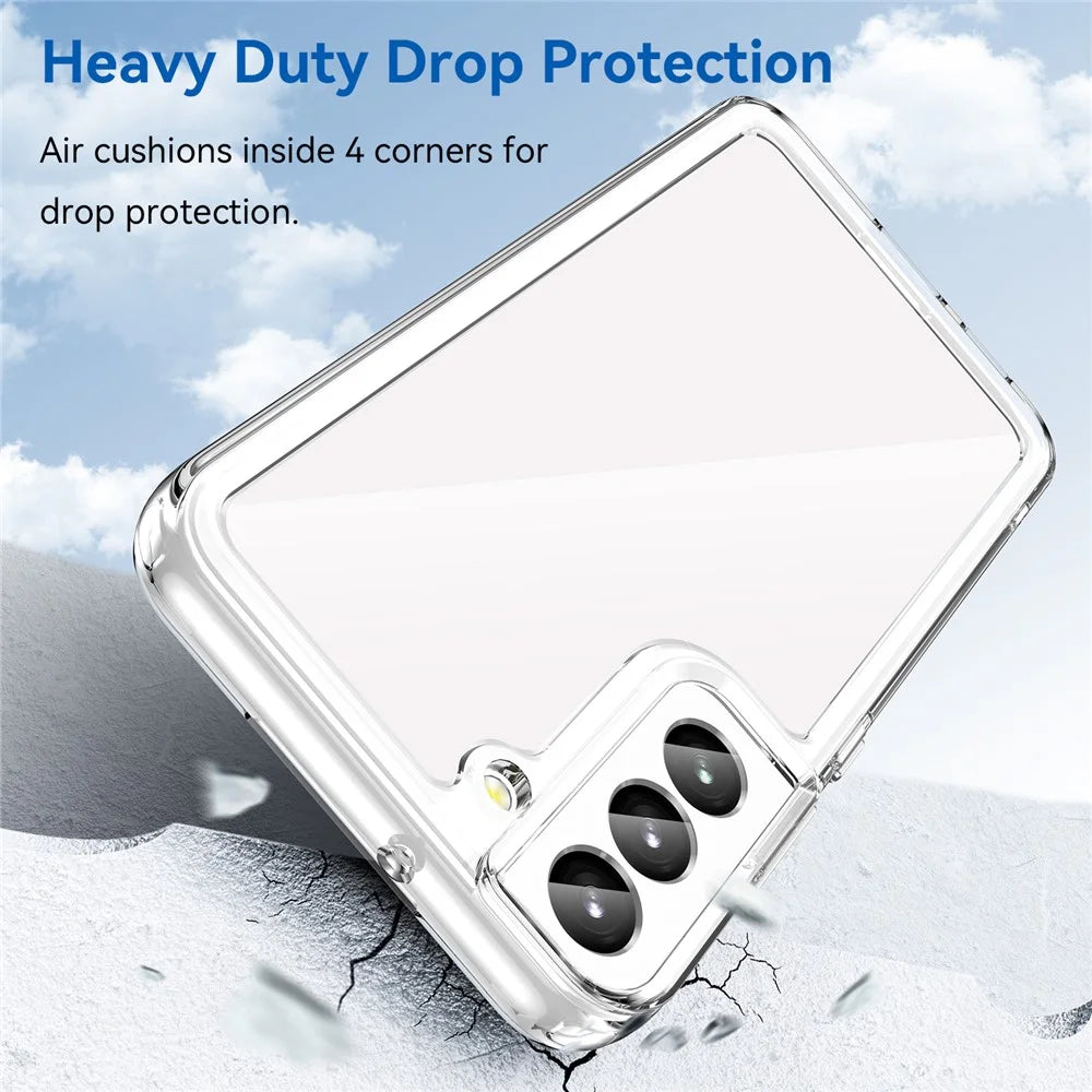 For Samsung Galaxy S22+ 5G Case Electroplating Buttons Transparent Phone Cover (Big Rear Lens Hole) - 3