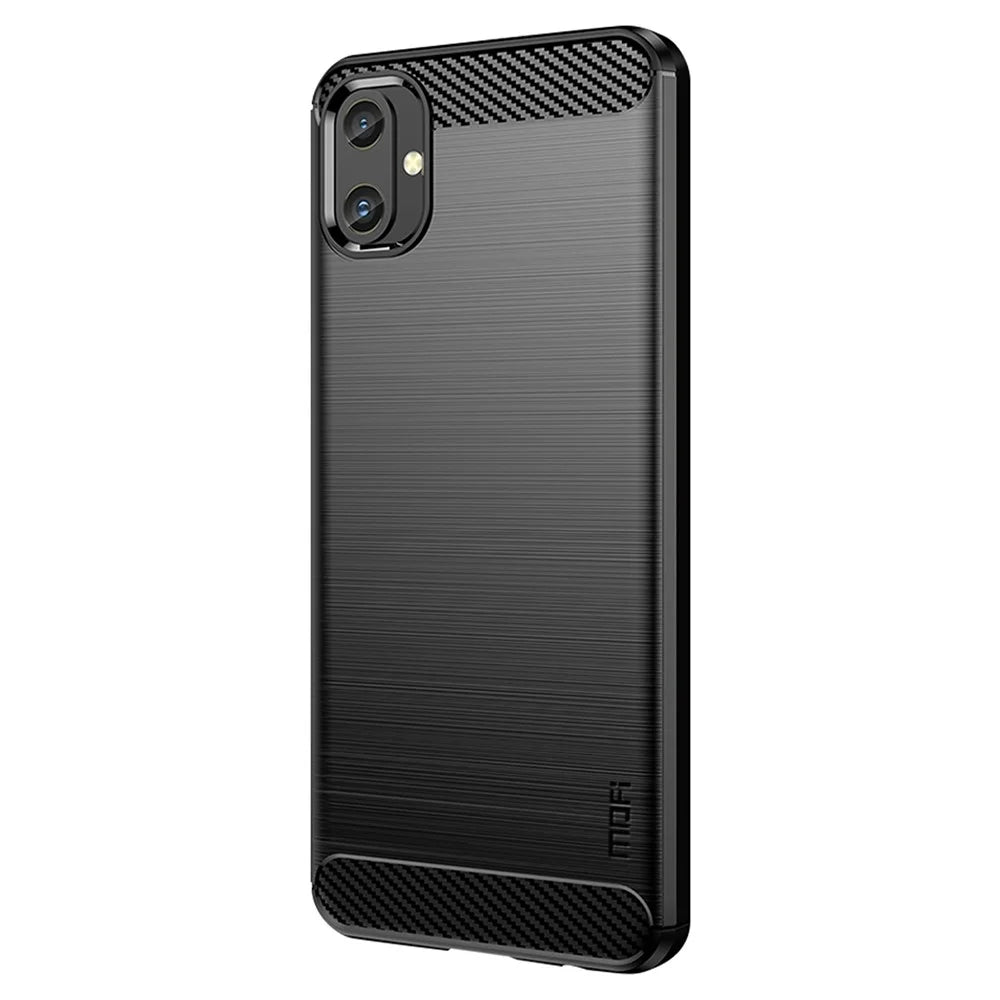 MOFI JK TPU Series-1 For Samsung Galaxy A05 4G TPU Case Carbon Fiber Texture Phone Cover - Black - 2