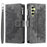 For Samsung Galaxy A05s 4G Case Phone Cover Wallet PU Leather Stand Shell with Strap - Grey - 7