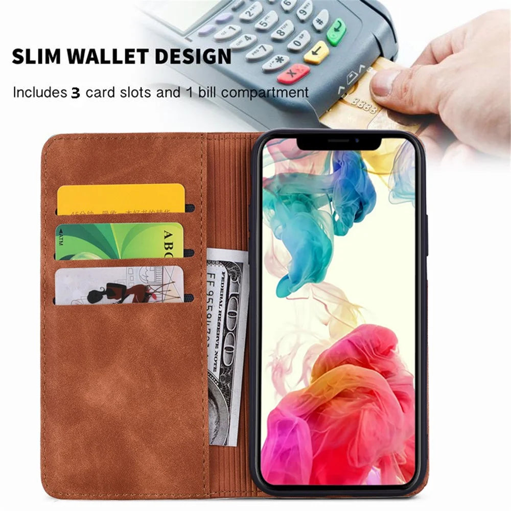 For Samsung Galaxy A15 4G Case Imprinted Flower Leather Phone Cover with Wallet - Brown - 7