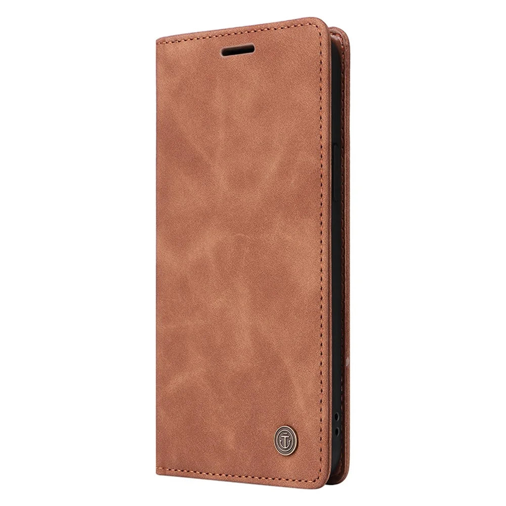 006 Series For Samsung Galaxy A54 5G Case Leather Wallet Phone Cover with Sucker Closure - Brown - 7