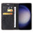 006 Series For Samsung Galaxy S23 FE Case Sucker Closure PU Leather Phone Stand Cover - Black - 2