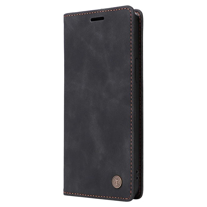 006 Series For Samsung Galaxy S23 FE Case Sucker Closure PU Leather Phone Stand Cover - Black - 7