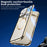 For iPhone 15 Pro Max Case Double Sided HD Tempered Glass Phone Cover Compatible with MagSafe - Gold - 3