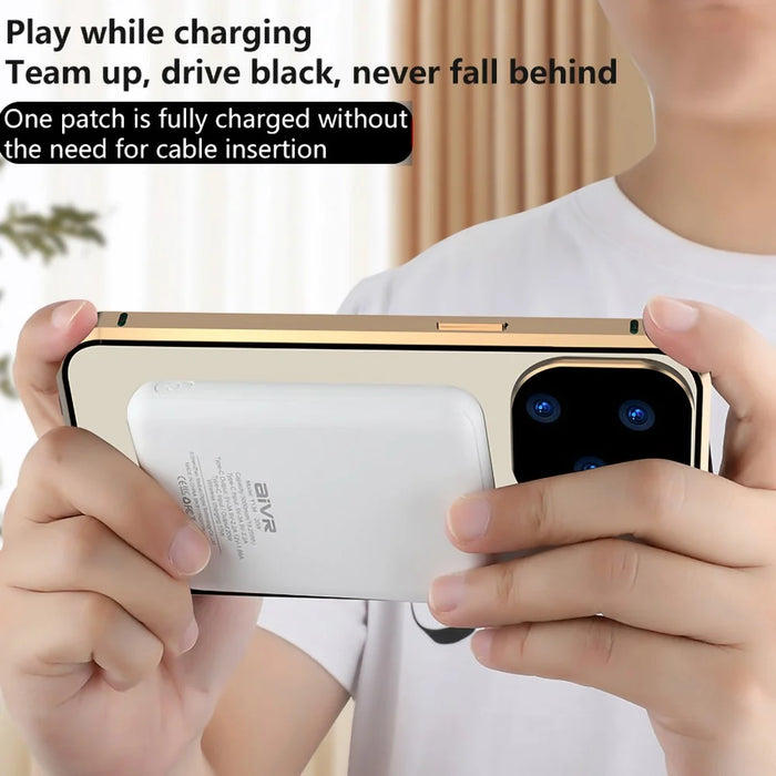 For iPhone 15 Pro Max Case Double Sided HD Tempered Glass Phone Cover Compatible with MagSafe - Gold - 5