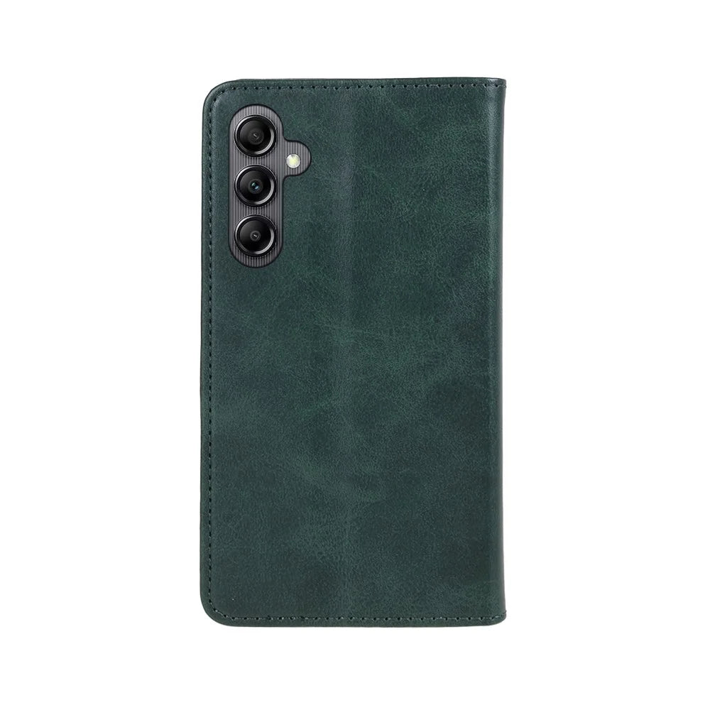 For Samsung Galaxy A15 5G Case Calf Texture Stand Wallet PU Leather Phone Cover - Green - 7