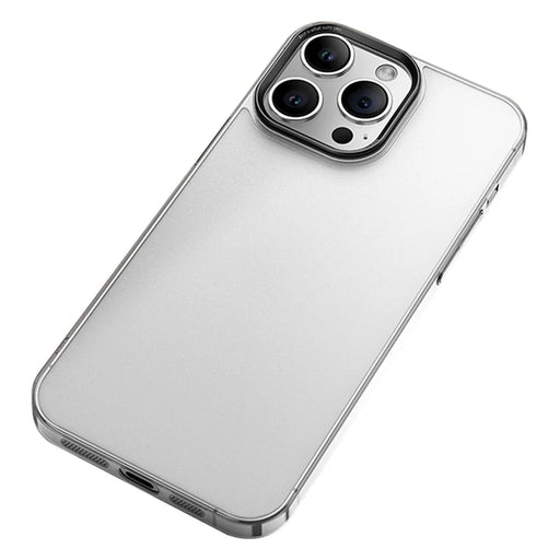 VOERO For iPhone 15 Pro Max Matte Cover PC+Tempered Glass Anti-Slip Phone Case - Transparent - 1
