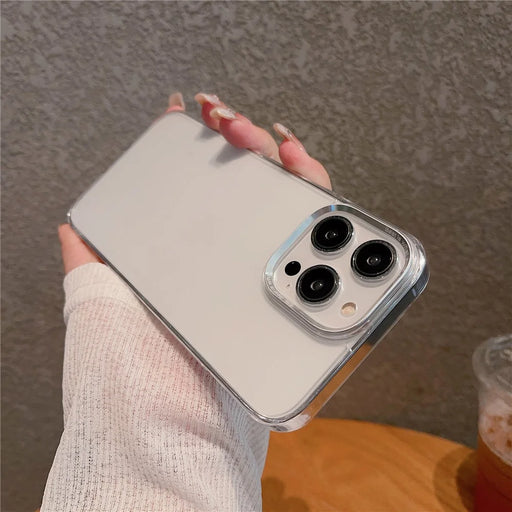 VOERO For iPhone 15 Pro Max Matte Cover PC+Tempered Glass Anti-Slip Phone Case - Transparent - 2
