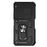 For Samsung Galaxy Z Fold5 5G Case PC+TPU Anti-drop Phone Case with Ring Kickstand - Black - 2