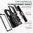 For Samsung Galaxy Z Fold5 5G Case PC+TPU Anti-drop Phone Case with Ring Kickstand - Black - 5