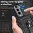 For Samsung Galaxy Z Fold5 5G Case PC+TPU Anti-drop Phone Case with Ring Kickstand - Black - 6