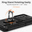For Samsung Galaxy Z Fold5 5G Case PC+TPU Anti-drop Phone Case with Ring Kickstand - Black - 7