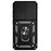 For Samsung Galaxy S23 FE Case Slide Camera Lid PC+TPU Cellphone Cover with Ring Kickstand - Black - 2