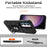 For Samsung Galaxy S23 FE Case Slide Camera Lid PC+TPU Cellphone Cover with Ring Kickstand - Black - 3