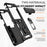 For Samsung Galaxy Z Flip5 5G Case PC+TPU Anti-fall Ring Kickstand Phone Case - Black - 6