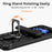 For Samsung Galaxy Z Flip5 5G Case PC+TPU Anti-fall Ring Kickstand Phone Case - Black - 7