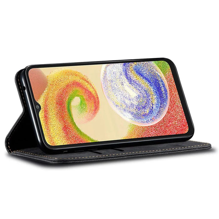 For Samsung Galaxy A05 4G Case Anti-Scratch PU Leather Phone Shell Wallet - Black - 3