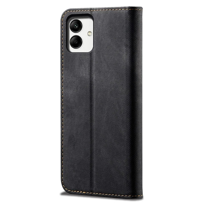 For Samsung Galaxy A05 4G Case Anti-Scratch PU Leather Phone Shell Wallet - Black - 6