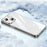 SULADA For iPhone 15 Plus Case TPU Frame +Tempered Glass Back Case Ultra Clear Phone Cover - Transparent Black - 2
