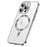 SULADA For iPhone 15 Pro Clear Phone Case Tempered Glass+TPU Cover Compatible with MagSafe - Titanium Grey - 1