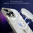 SULADA For iPhone 15 Pro Clear Phone Case Tempered Glass+TPU Cover Compatible with MagSafe - Titanium Grey - 2