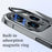 SULADA For iPhone 13 Pro Case Folding Camera Kickstand TPU+PC Clear Phone Cover - Silver - 2