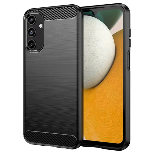 For Samsung Galaxy A15 5G Case Soft TPU Carbon Fiber Texture Phone Cover - Black - 1