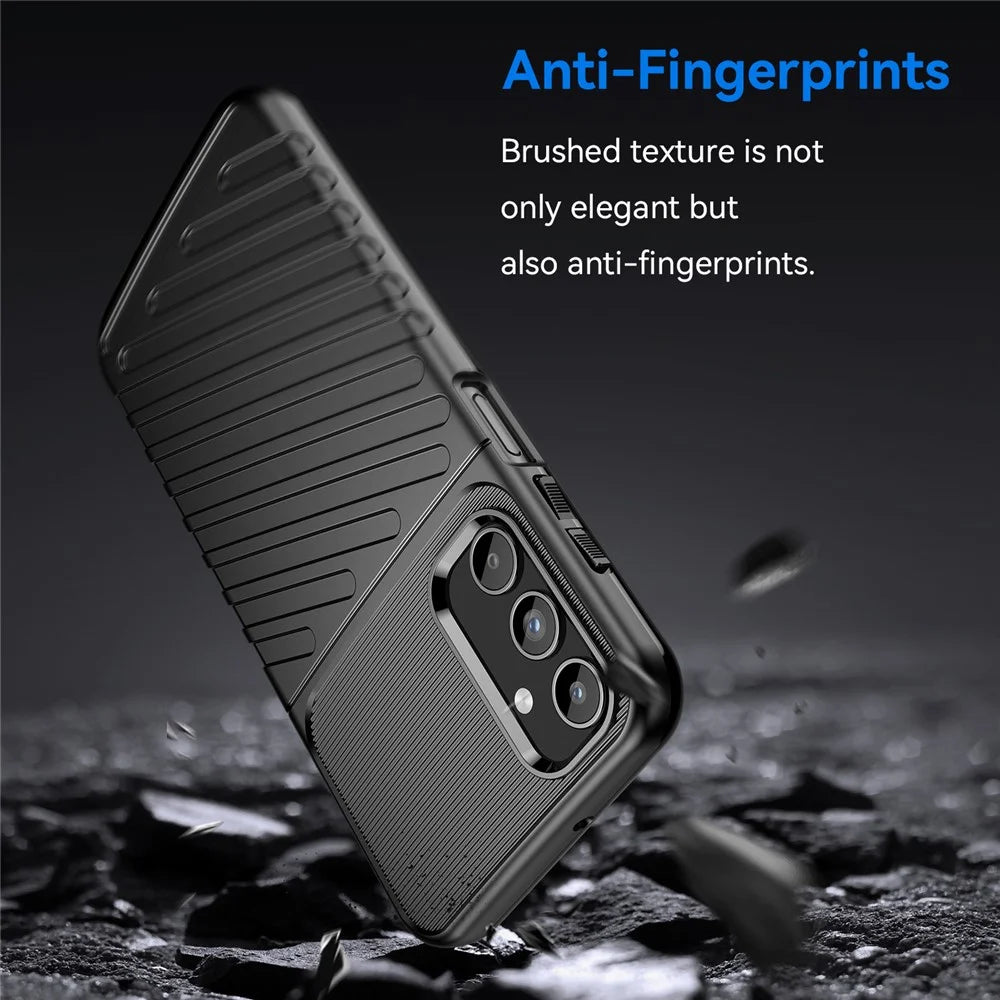 Thunder Series For Samsung Galaxy A15 5G Case Thicken TPU Cell Phone Cover Protective Shell - Black - 2