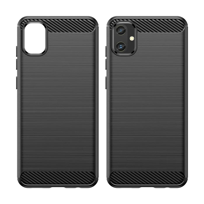 For Samsung Galaxy A05 4G Case Anti-Scratch Cover TPU Carbon Fiber Texture Phone Shell - Black - 7