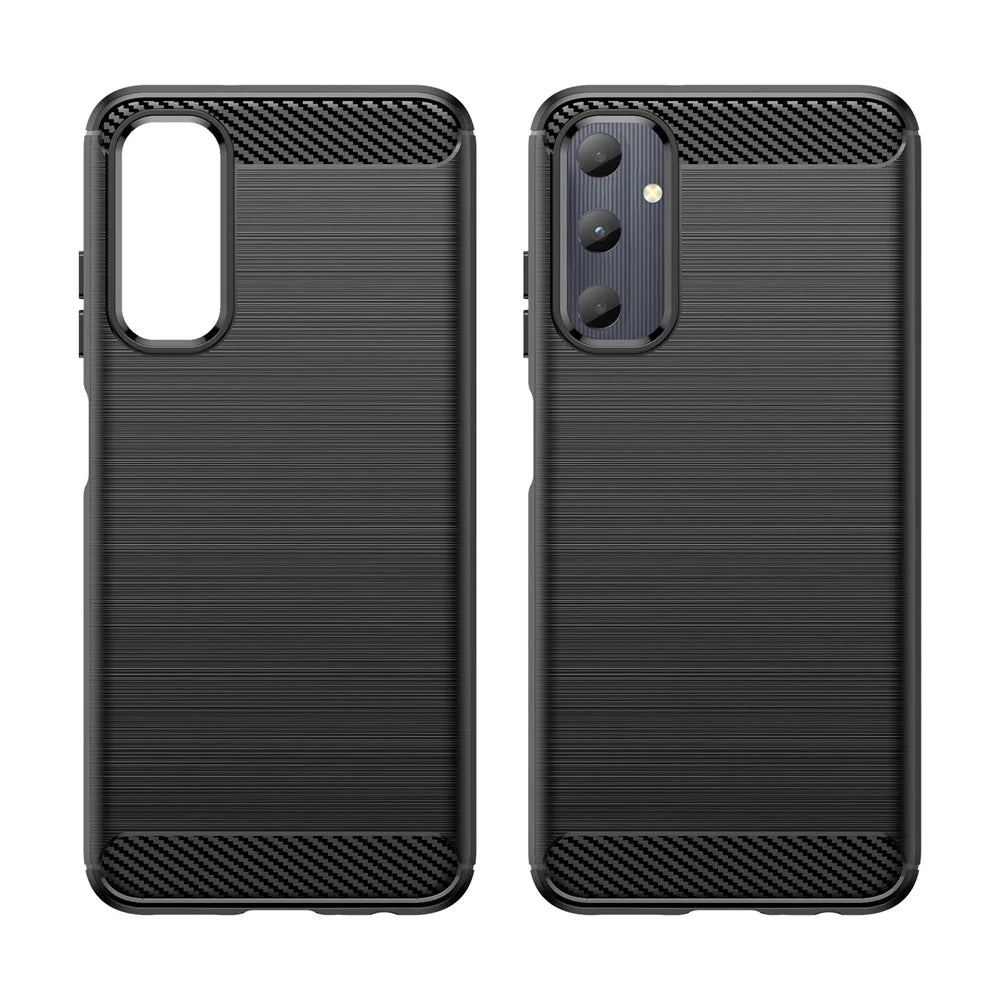For Samsung Galaxy A05s 4G Case Brushed TPU Phone Cover with Carbon Fiber Texture - Black - 7